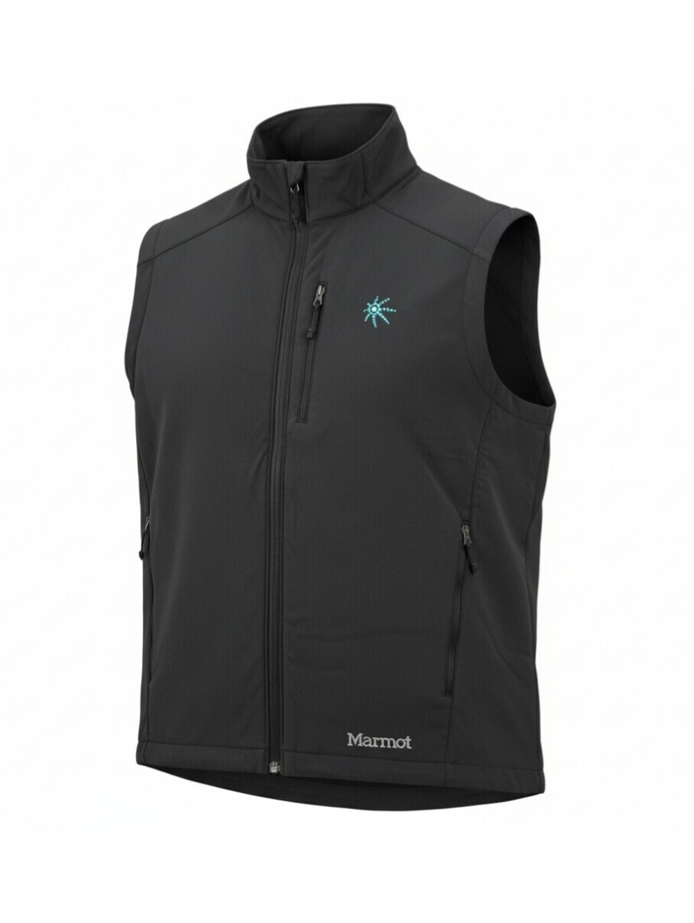Marmot Men's Approach Vest Size XL Black Full Zip Softshell Tradeweb Logo New